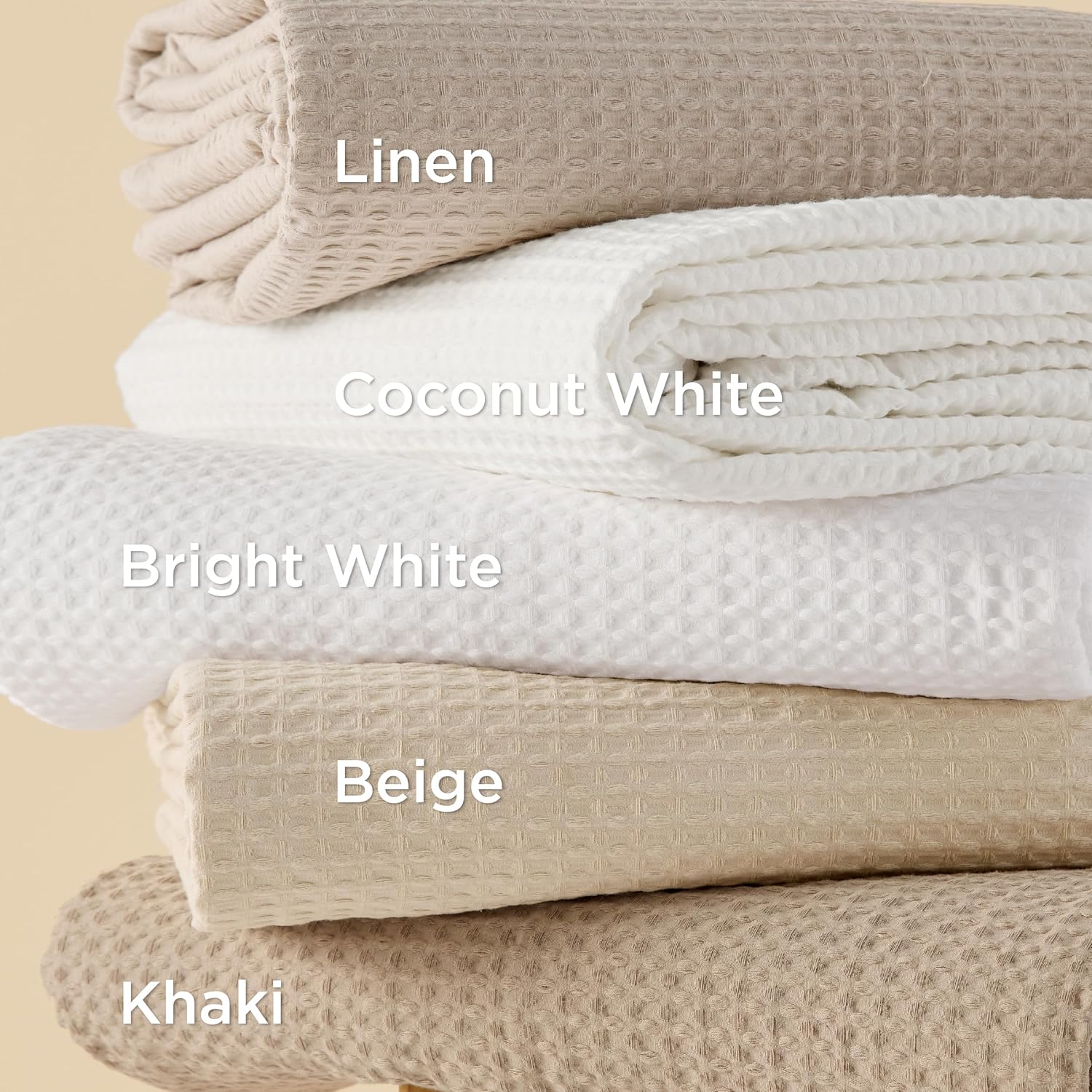 Bedsure Cotton Duvet Cover Queen - 100% Cotton Waffle Weave Coconut White Duvet Cover Queen Size, GentleSoft™ and Breathable Bedding Set for All Season, 3 Pieces, 90"x90" - Image 6